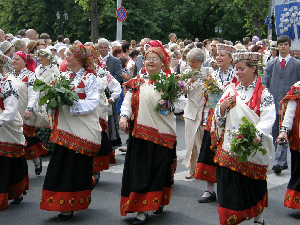 Latvian Song festival - parade by Paul Berzinn