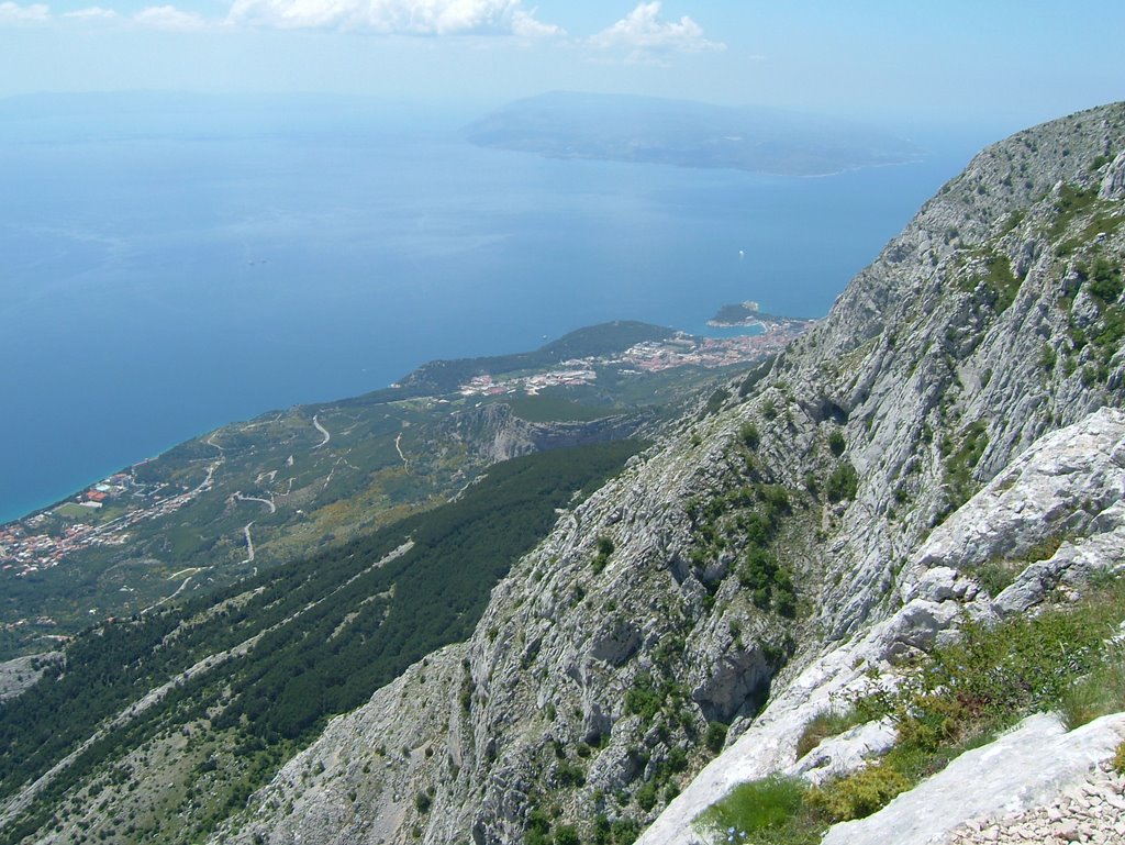 Makarska from road to Biokovo by contist