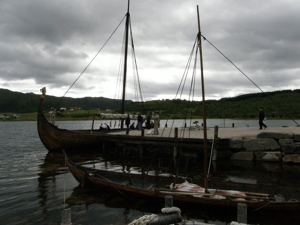 Viking longboats by Paul Berzinn