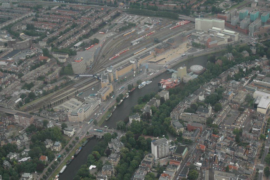 Station Groningen from the air by Renno