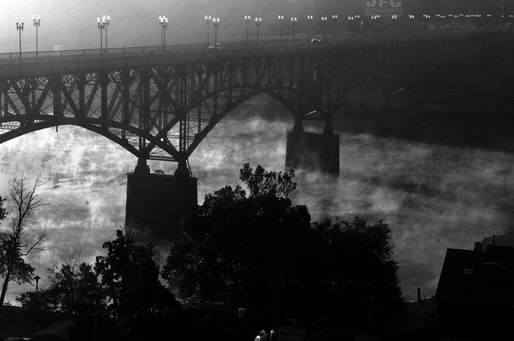 Early morning fog on the Gay Street Bridge by jgustin