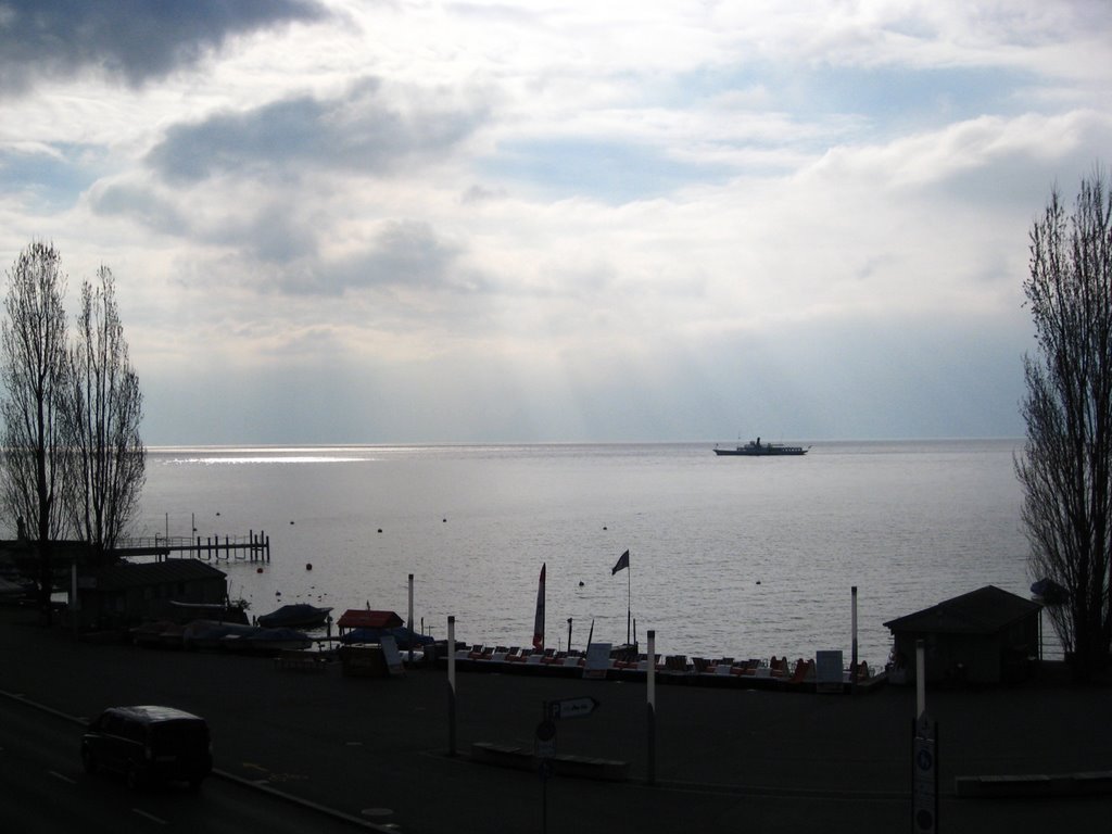 Sun Beams Hit Lake Geneva by uocooper