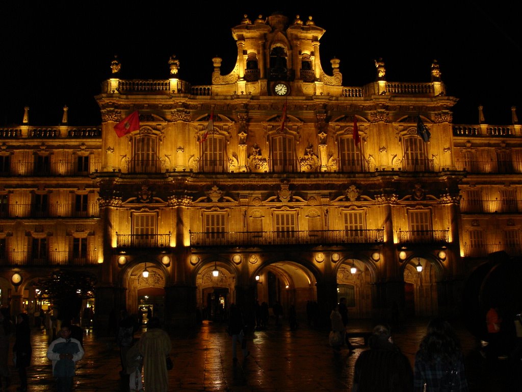 Salamanca, Plaza Mayor nocturna by Manuel Plaza Morillo