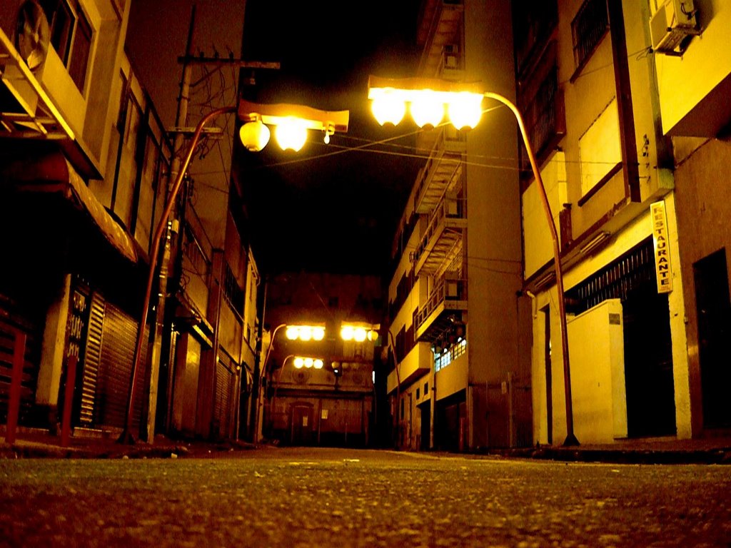 Rua e Capela dos Aflitos na Liberdade, SP. by Humberto Müller