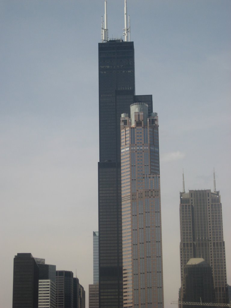 Sears Tower from river by vedhead011