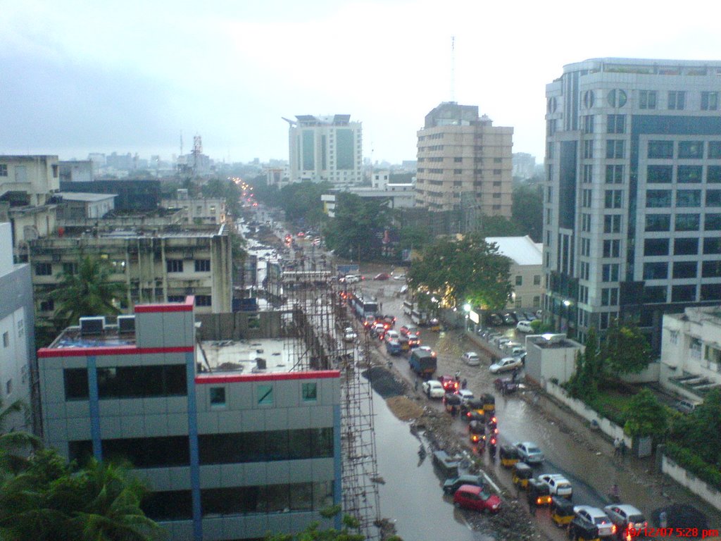 GN Chetty Road, on a Rainy Day by sundaramkumar