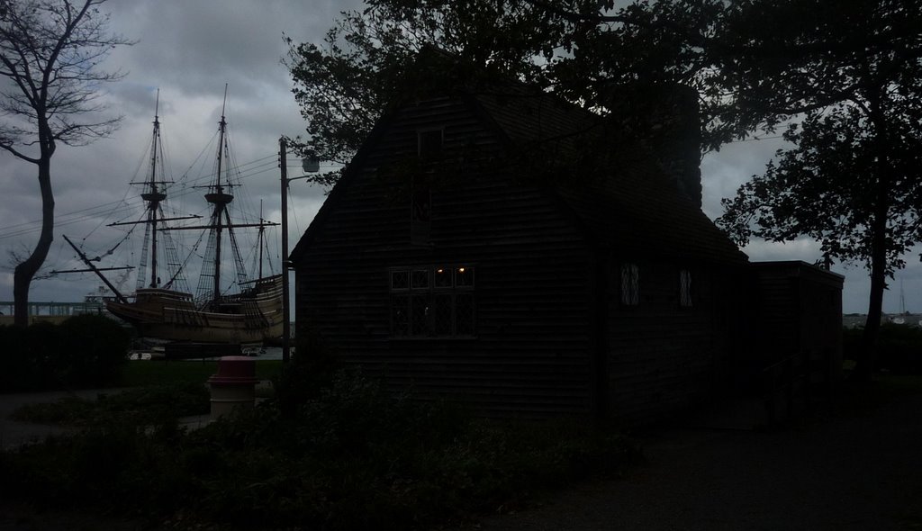 Mayflower II by moonlight by jon skyberg