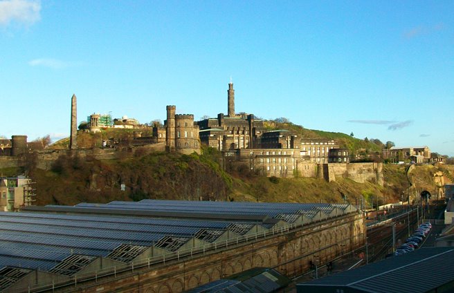 Calton Hill from North Bridge by Marco T