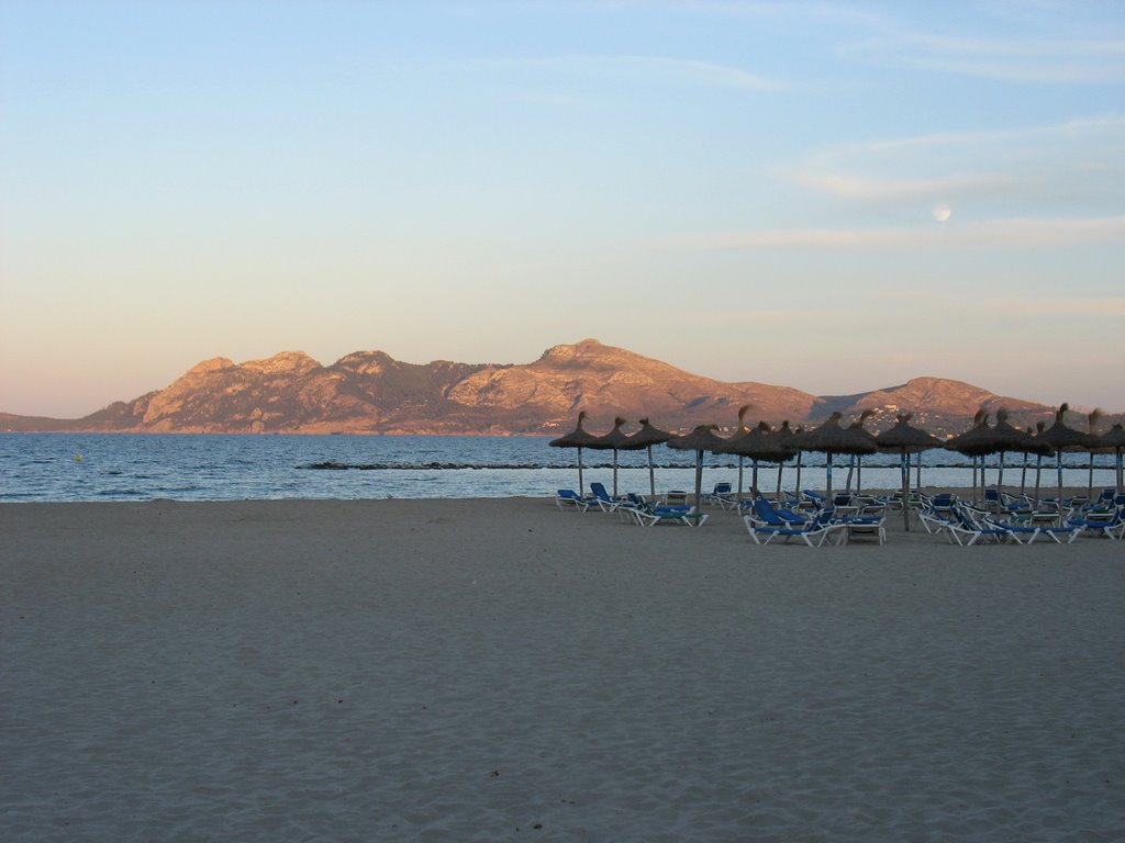 Pollensa Beach Twilight, Majorca - 1 by H T W Gay