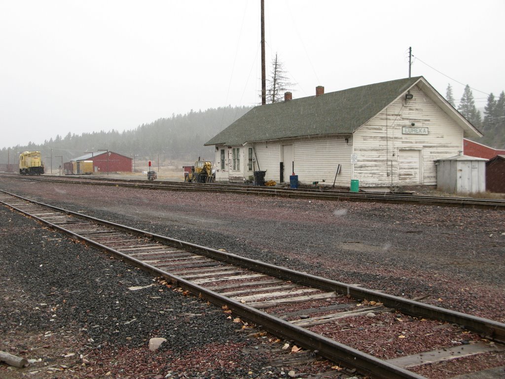 Former GN depot, Eureka, MT by Curt Bosket