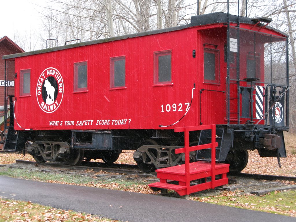 Restored GN Caboose at Historical Village, Eureka, MT by Curt Bosket