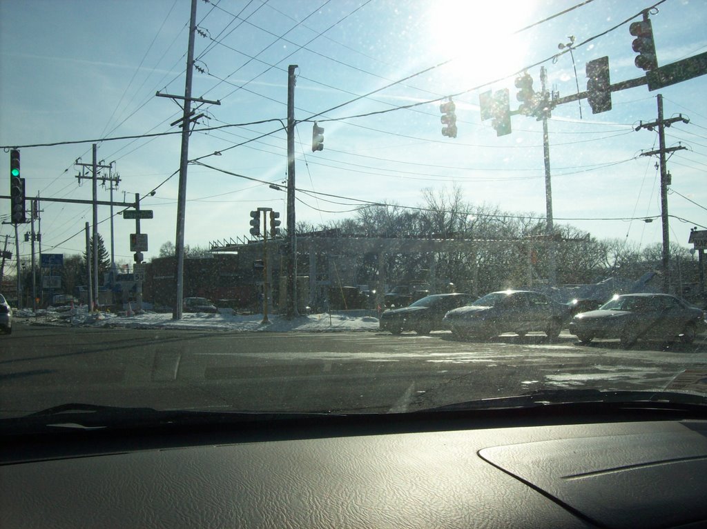 Construction on a mobile gas station in lisle by Erika Holmes