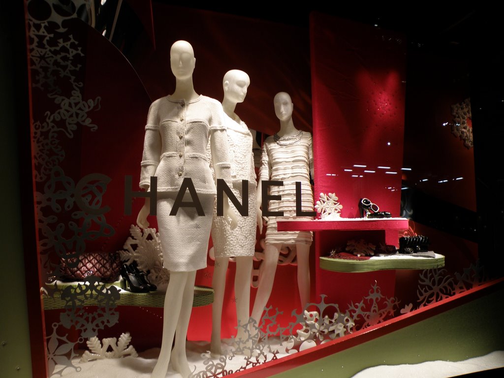 Beautiful Well Decorated Hanel Store For Christmas On 5 Avenue In New York City, NY. USA . by Nasir Uddin