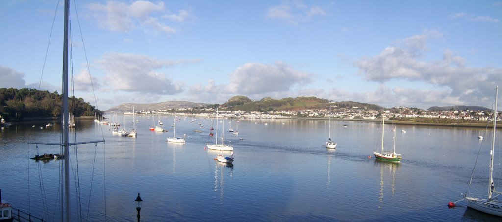 Conway harbour from the bridge by John Mulder