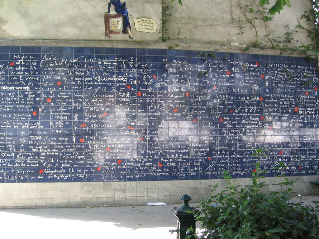 Paris: Montmartre - mur des "Je t'aime" by pingwi