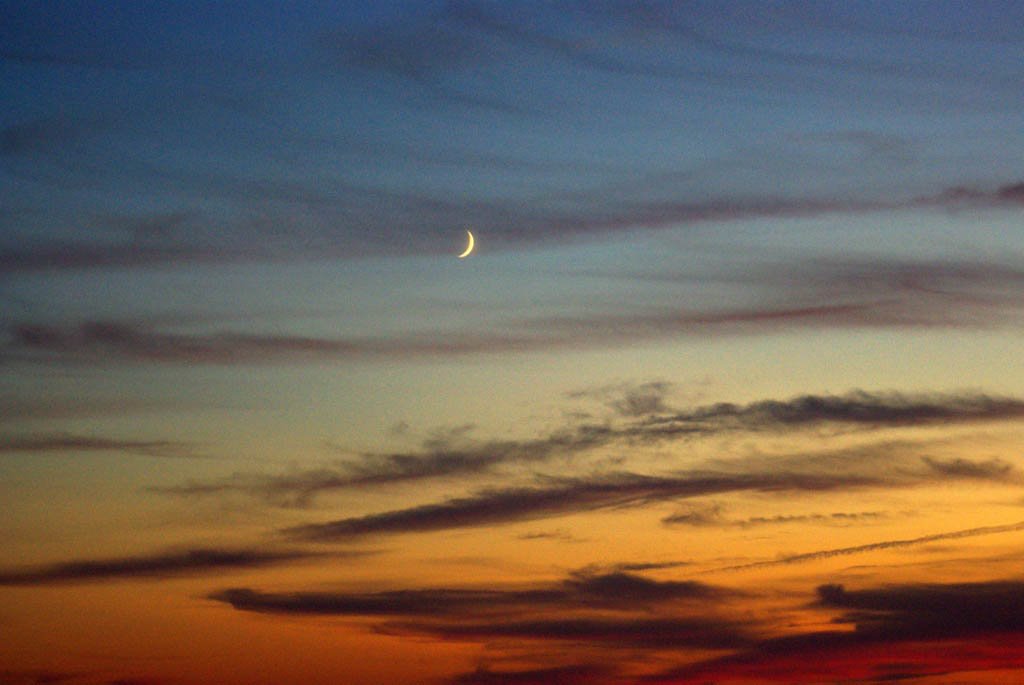 Sunset & Moon by -NeveN-