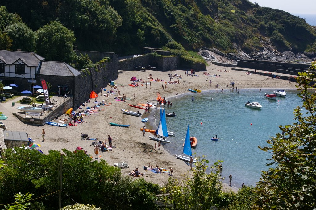 Sailing and windsurfing at Polkerris by bobshillito