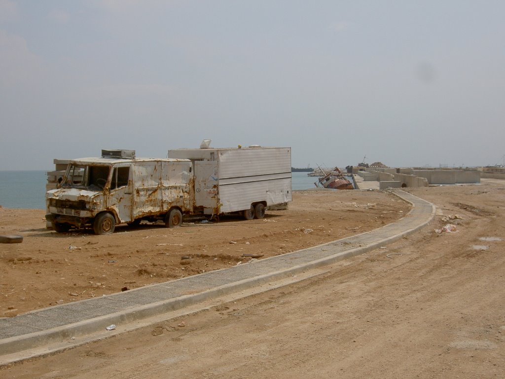 Boat and Truck at the Beach by Hcdfcsg