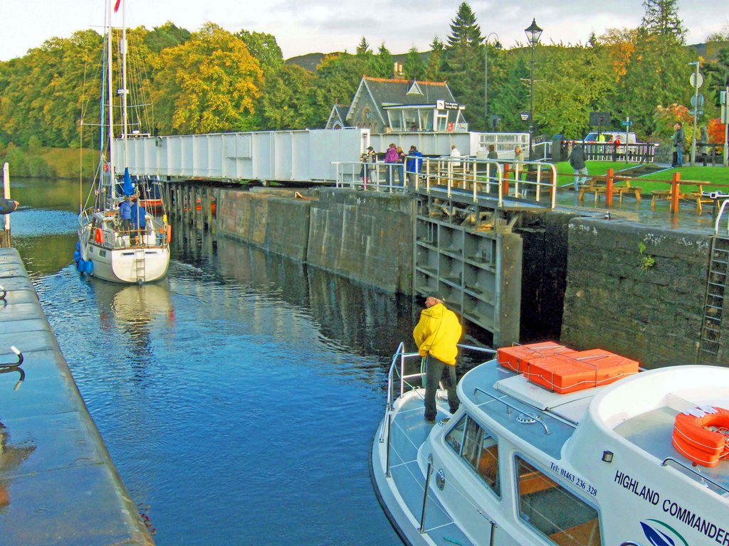 Leaving the Last Lock before Nessie by Scally