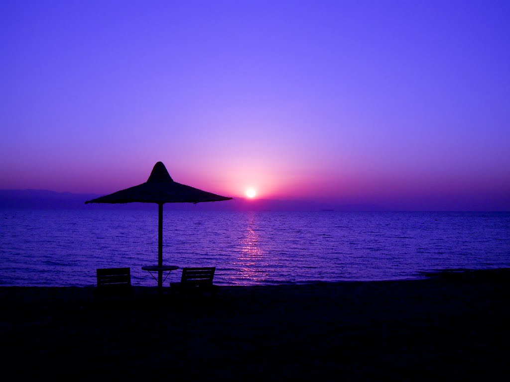 Sunset over Paradise Village, Ras Sedr, Egypt by Magdy Tanious