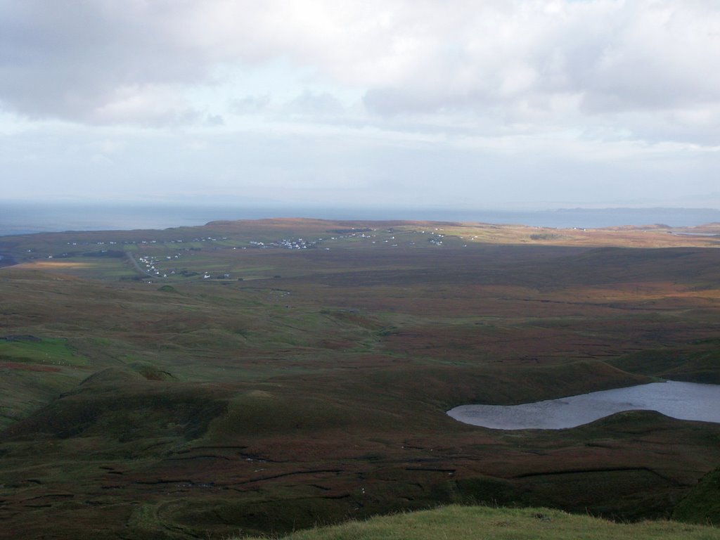 Staffin from the Quiraing, Isle of Skye, Inner Hebrides, Scotland, UK by John Forbes