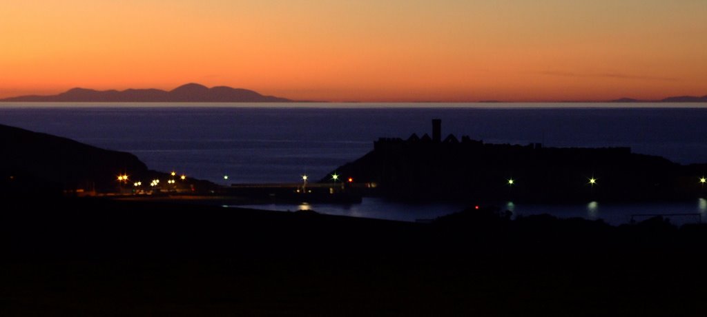 Peel sunset with mournes in background by voteforpedro