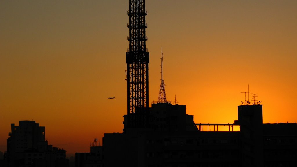 Airplane in Sunset - São Paulo by Joannis Mihail Mouda…