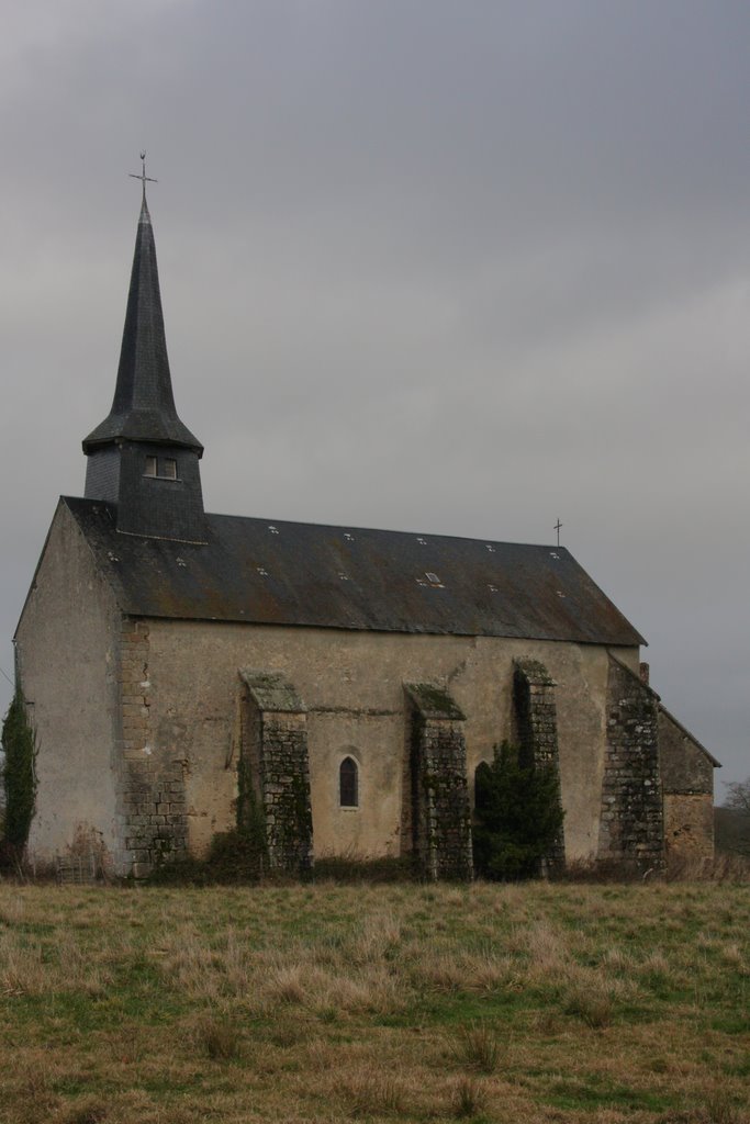 Saint-Georges-les-Landes : l'église façade sud by macrobert