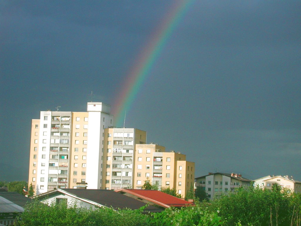 Celje hudinja pogled skozi okno by Dusan Zavsek