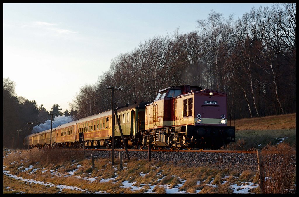 Sebnitztalbahn, Ostsächsische Eisenbahnfreunde bei Krumhermsdorf by Vogel, Jens