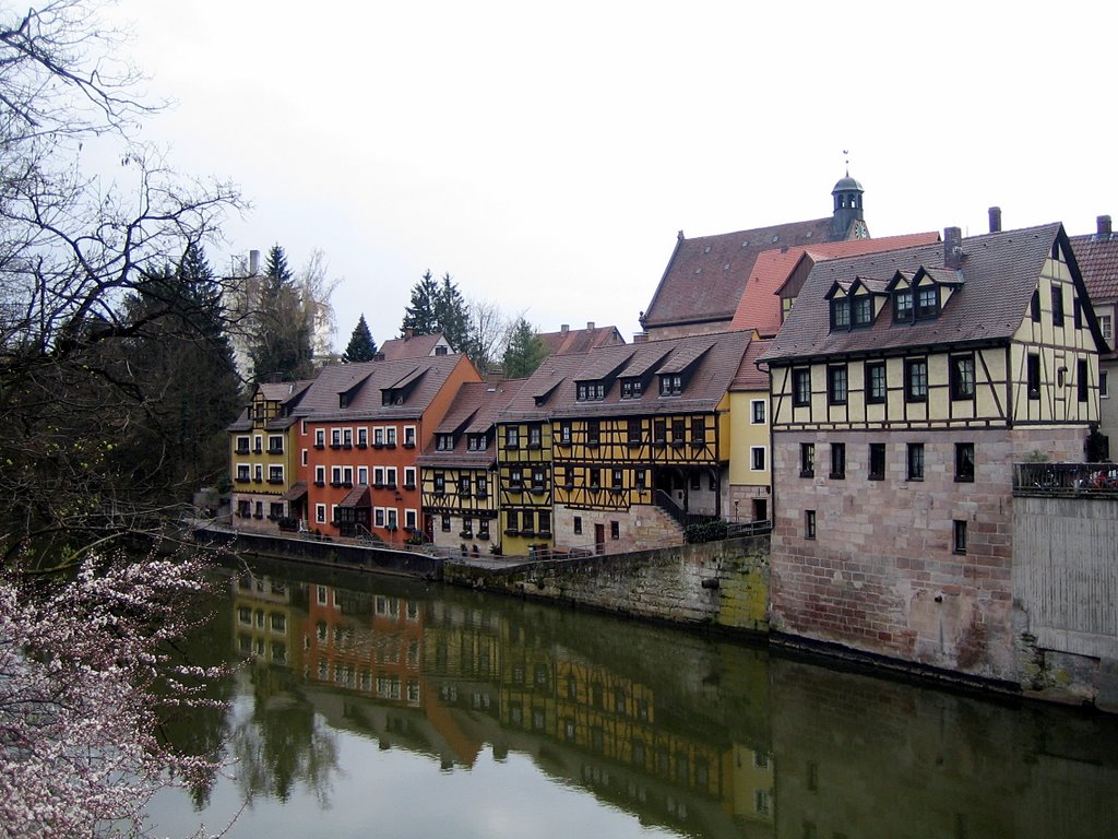 Untere Wassergasse, Rednitz River, Nuremberg Stein by abhikb