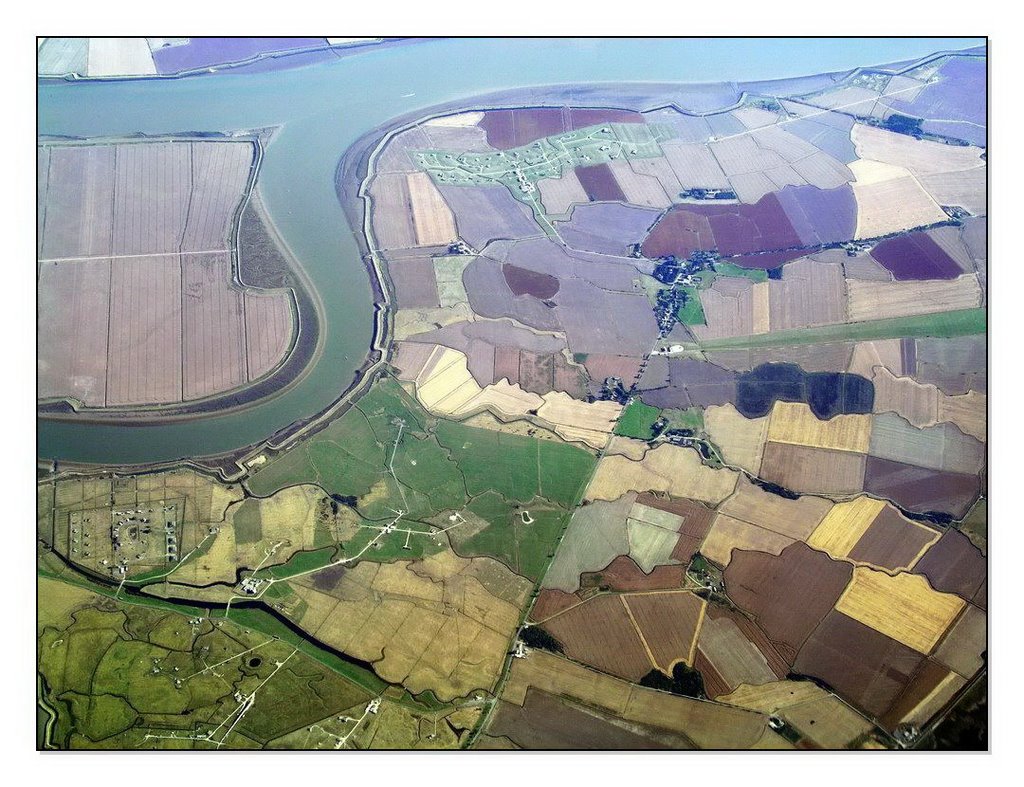 Foulness Island - Aerial Overview as Art by AustrianAviationArt