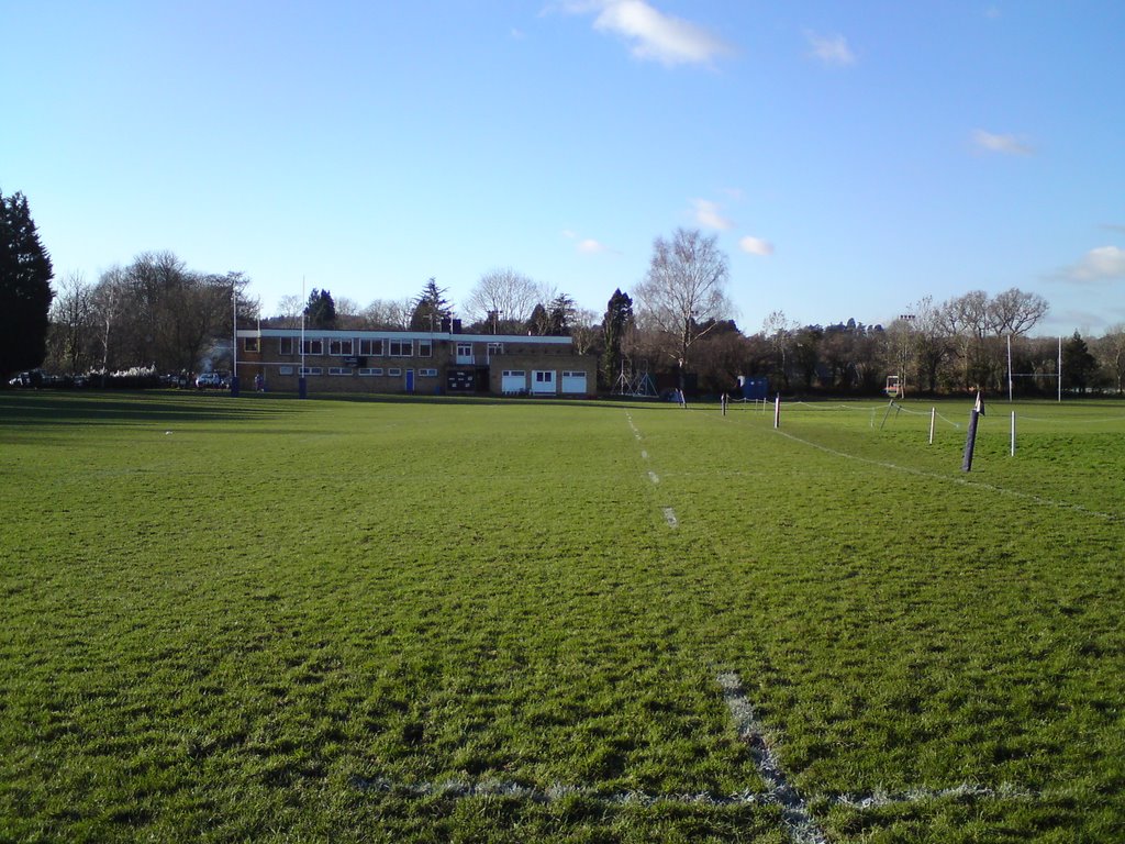 View towards the clubhouse Cardiff High School Old Boys RFC by daifatjnr