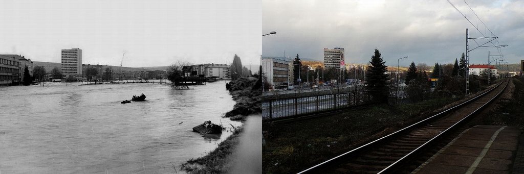 Banská Bystrica - povodeň 1974-2008, malá železničná stanica by gabbriel