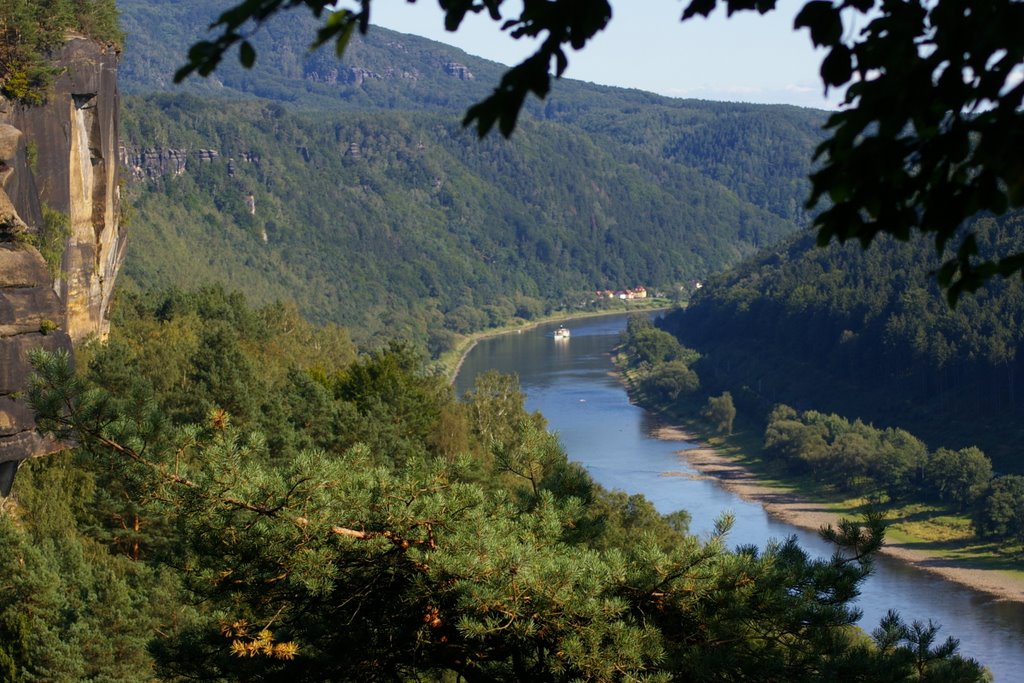 Bad Schandau Ostrau Emmabank Blick Schmilka by Gibst Nicht