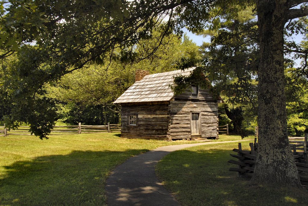 The Puckett Cabin - Blue Ridge Parkway, VA by Hank Waxman