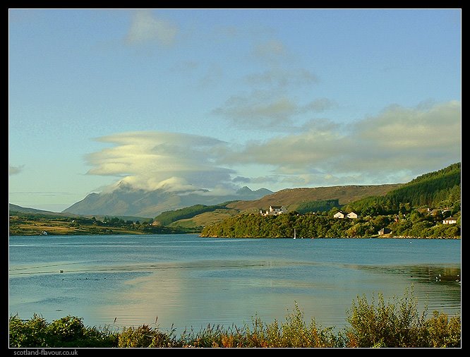 Black Cuillins seen across Loch Portree, Isle of Skye, Scotland by scotlandflavour