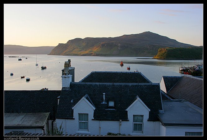 Portree harbour and Ben Tianavaig, Isle of Skye, Scotland by scotlandflavour