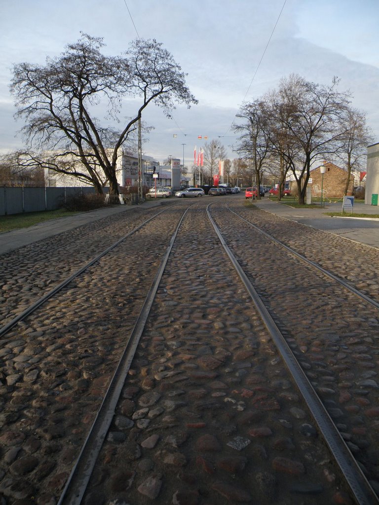 Wysockiego Street, old tram stop by Hiup (Hubert)