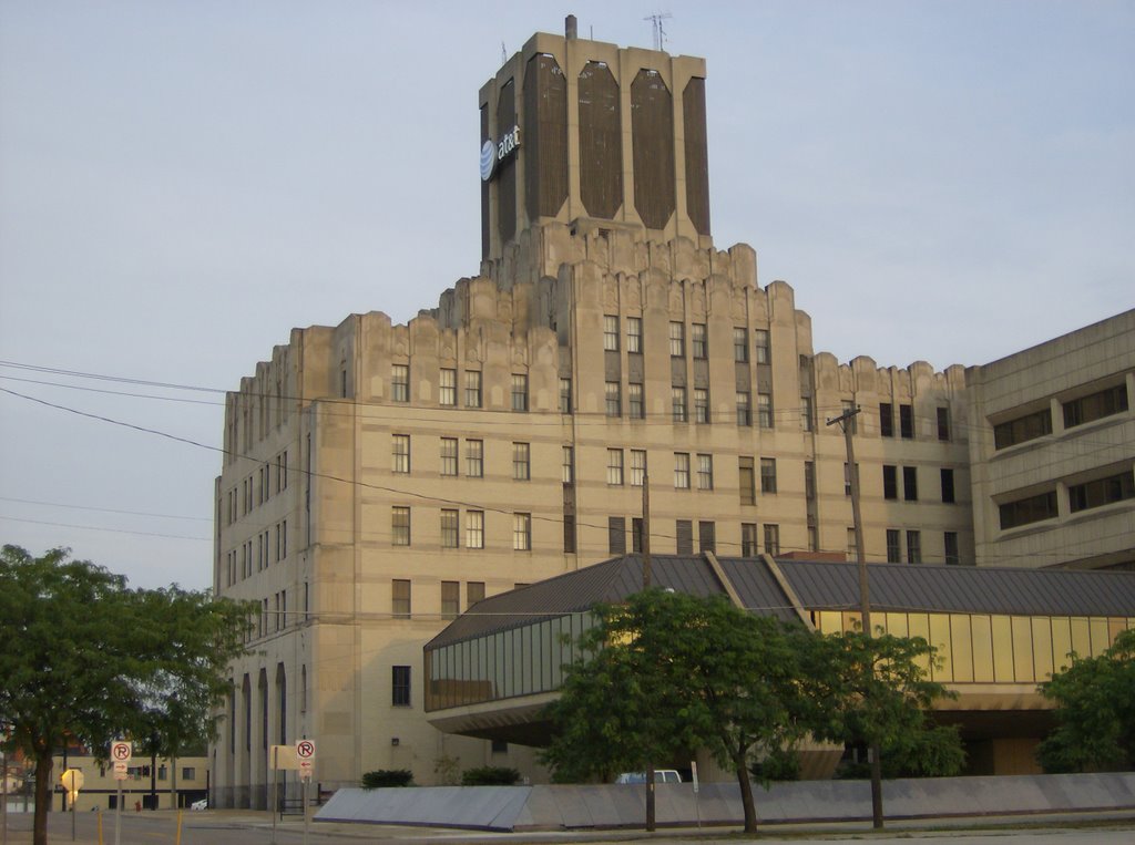 AT&T Building From River by Edward D