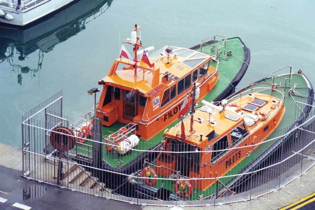 TWO PILOT BOATS IN THE HARBOUR AT RAMSGATE by CLIVE BAILEY