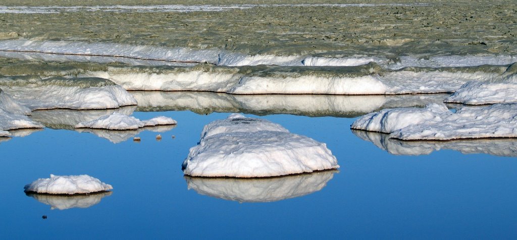 Salt evaporation pond by Andrew Schneider