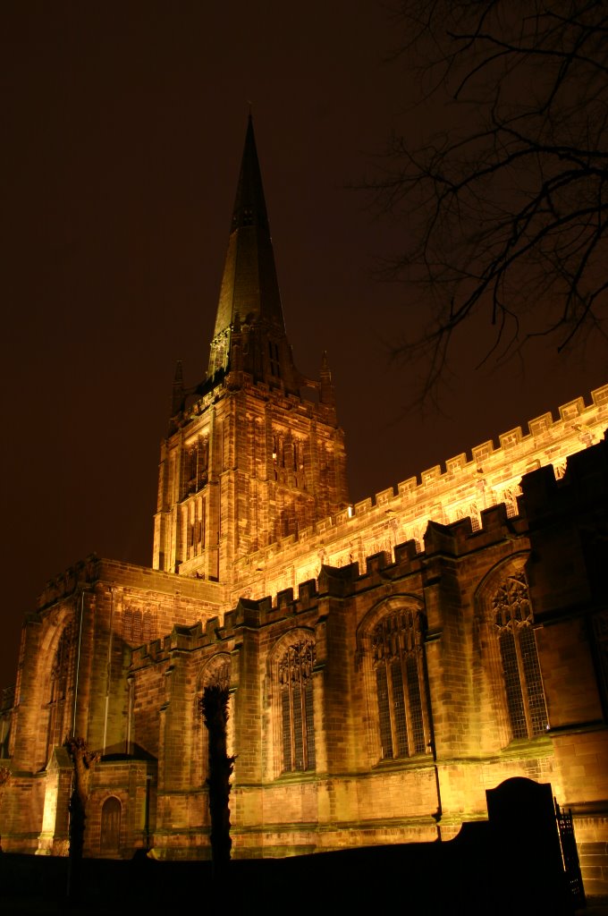 Parish Church on A6 at night by stillwave_co_uk