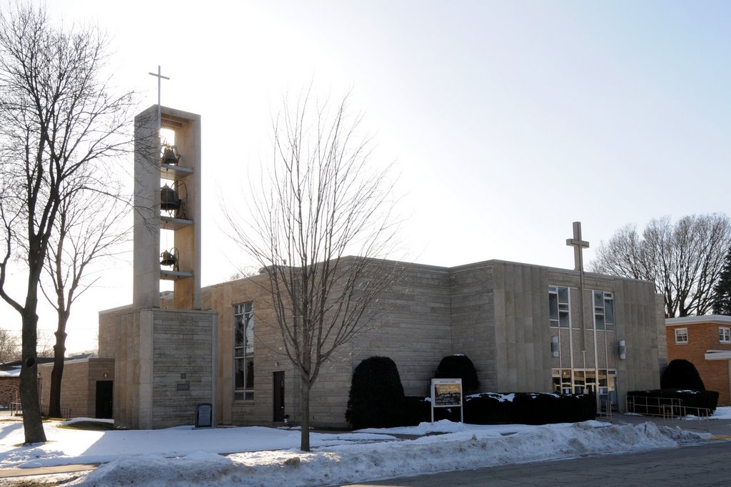 Crucifixion Catholic Church-La Crescent, Minn. 12-2008 by TGrier