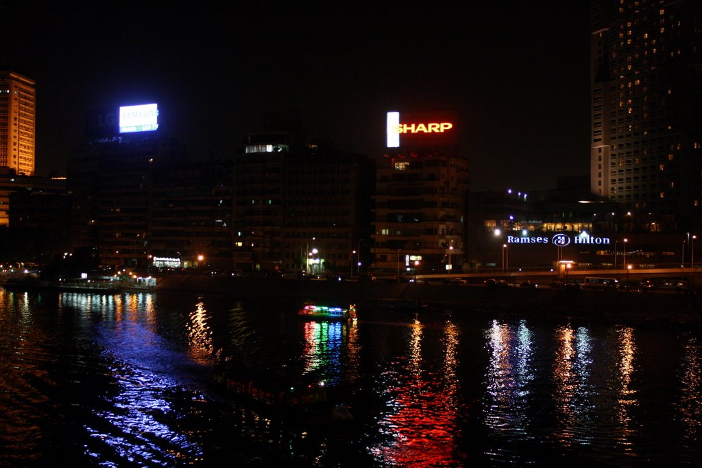 Night view at Nile (Ramses-Hilton) by Onik