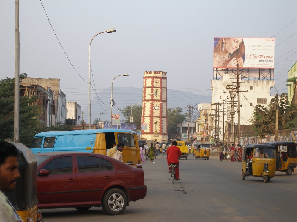 Clock tower, PW market, vizayanagaram, andhra pradesh by evdsastry