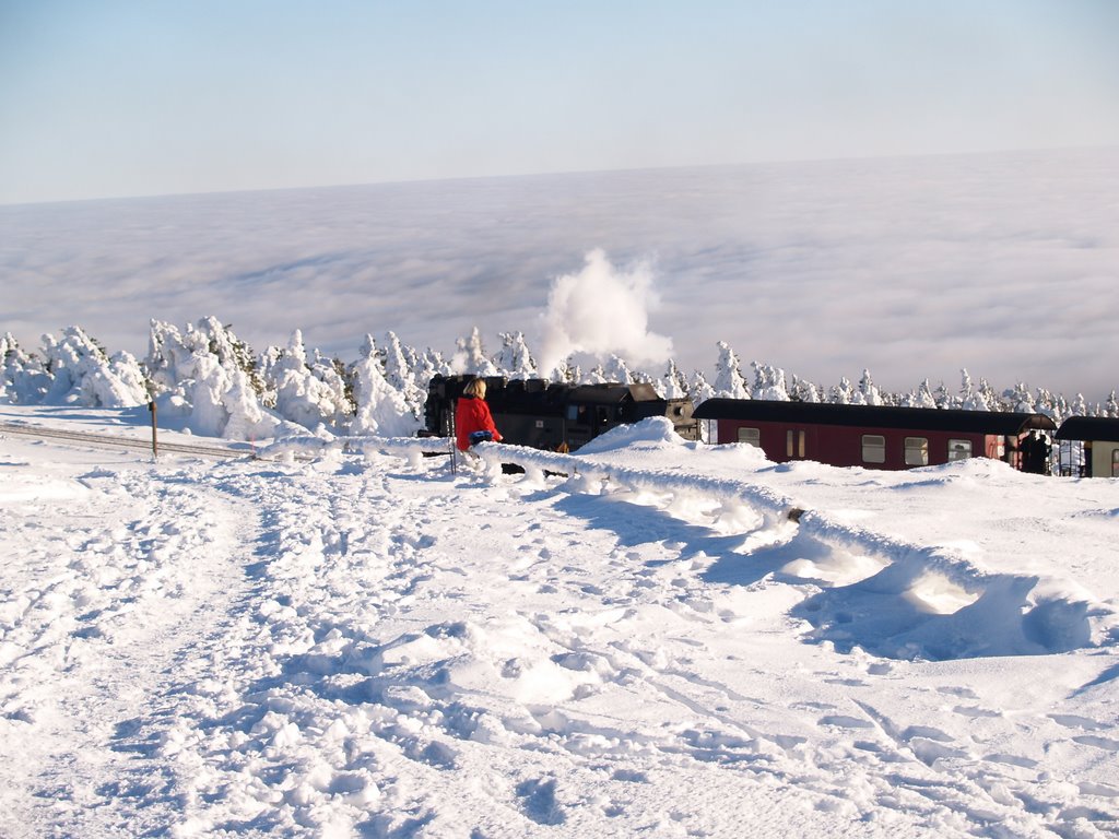 Ankunft auf dem Brocken über den Wolken by HARRY SÖLL