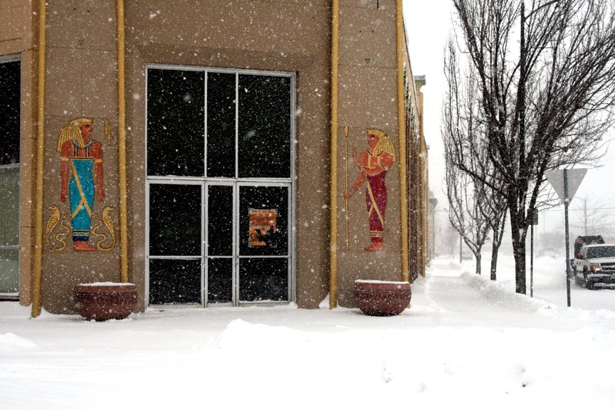 Egyptian Snow Strom? No, the Balsanger building in Klamath Falls by civilwar