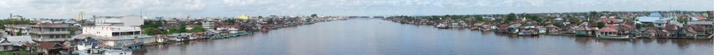 Panoramic view from Kapuas I Bridge by Ajie Arief