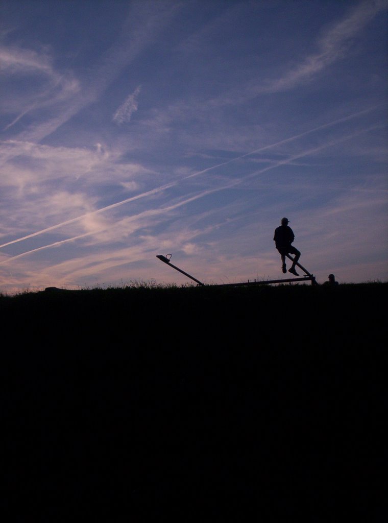 Sunset over kunov playground... by j.s.t.